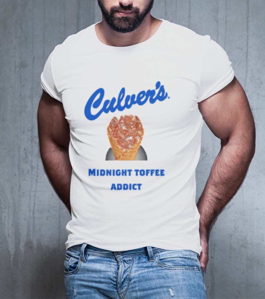 Culver’s Midnight Toffee Addict Ice Cream Cone Fan Favorite T-Shirt