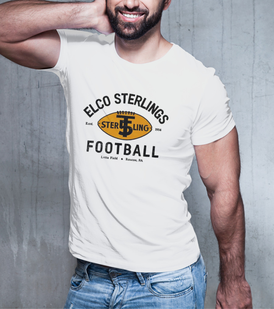 Elco Sterlings Football Latta Field Roscoe PA Est 1914 T-Shirt