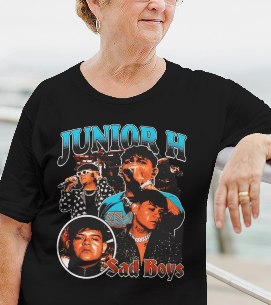 Junior H Sad Boys Vintage Concert Collage T-Shirt