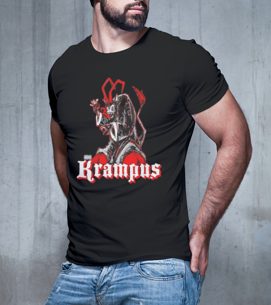 Krampus IV Explicit Content Warning Parental Advisory T-Shirt