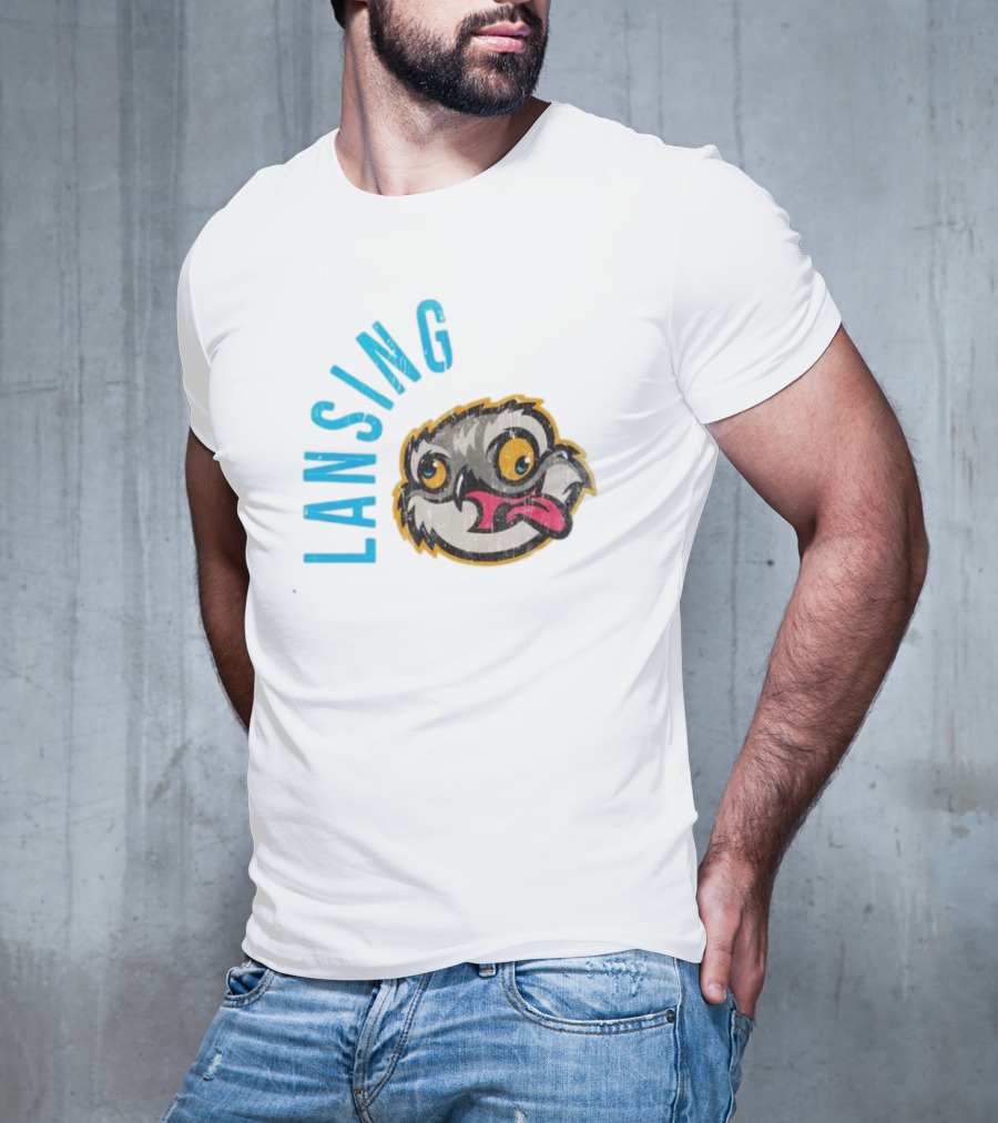 Lansing Baseball Club Owl Mascot T-Shirt