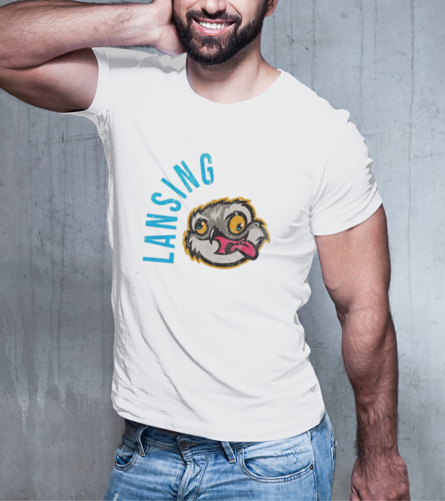 Lansing Baseball Club Owl Mascot T-Shirt