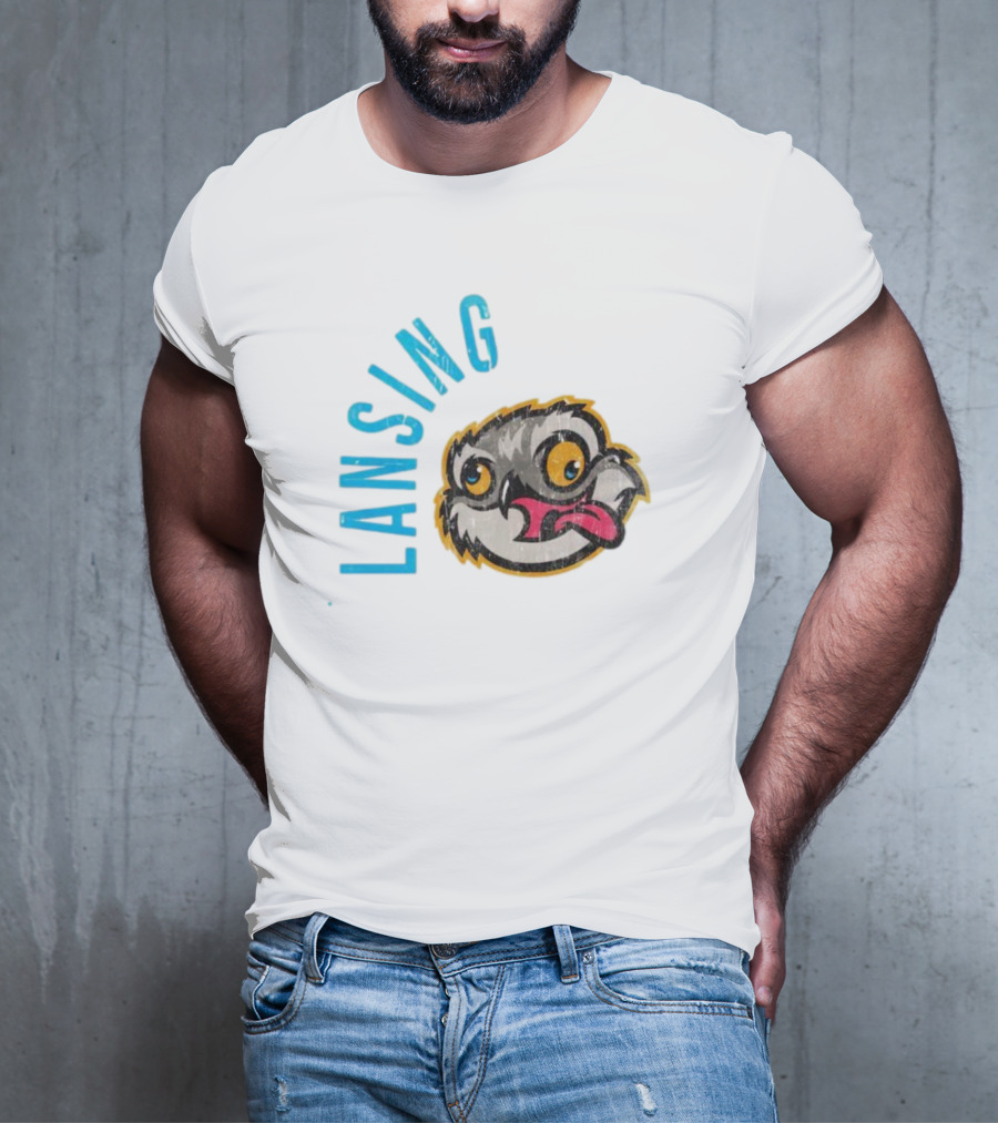Lansing Baseball Club Owl Mascot T-Shirt