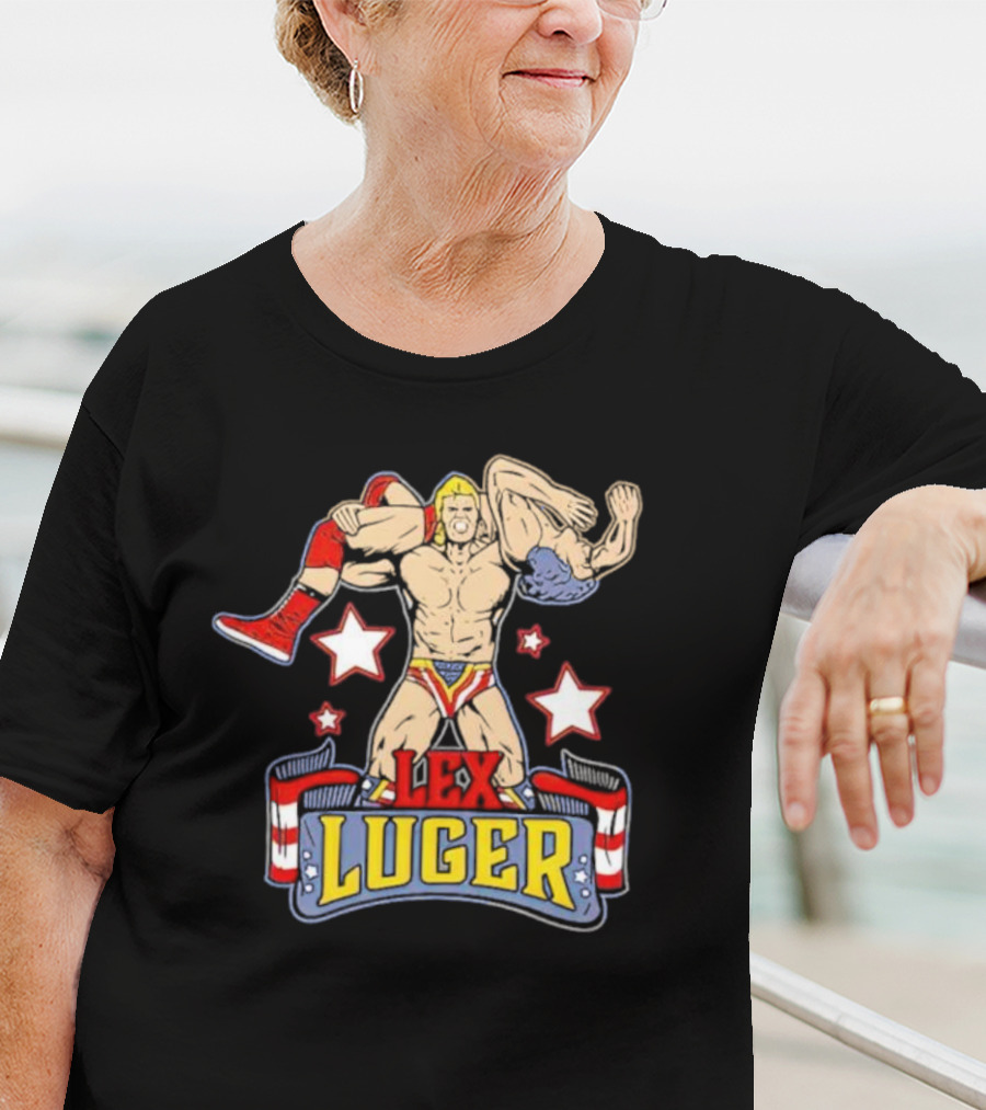 Lex Luger Wrestling Icon Stars And Stripes Torture Rack T-Shirt