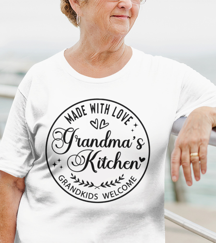 Made With Love Grandma’s Kitchen Grandkids Welcome T-Shirt