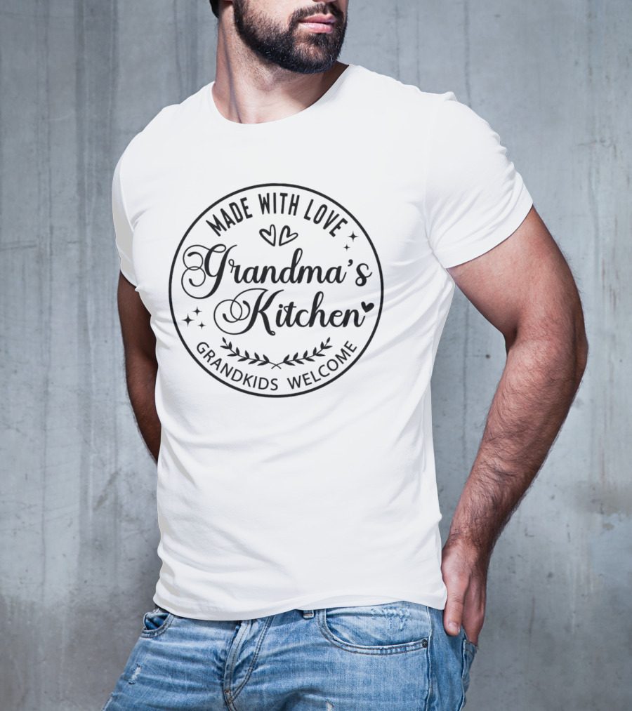Made With Love Grandma’s Kitchen Grandkids Welcome T-Shirt