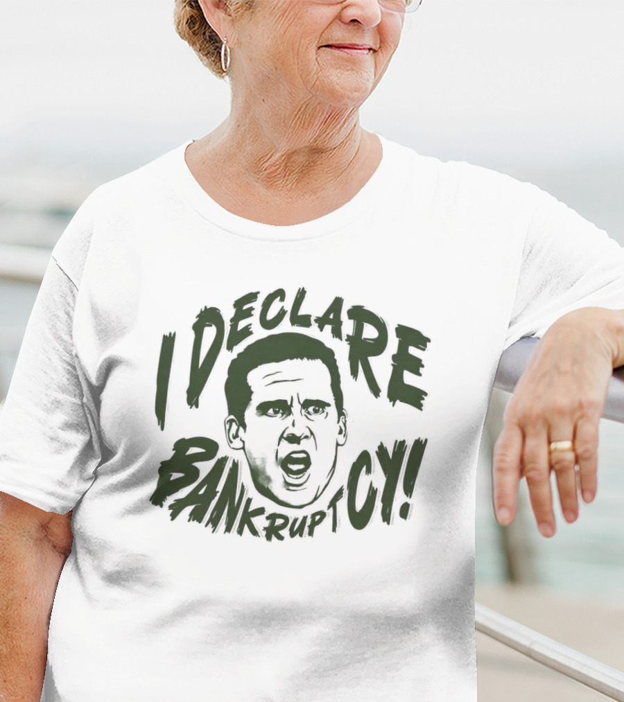Michael Scott The Office I Declare Bankruptcy Face T-Shirt