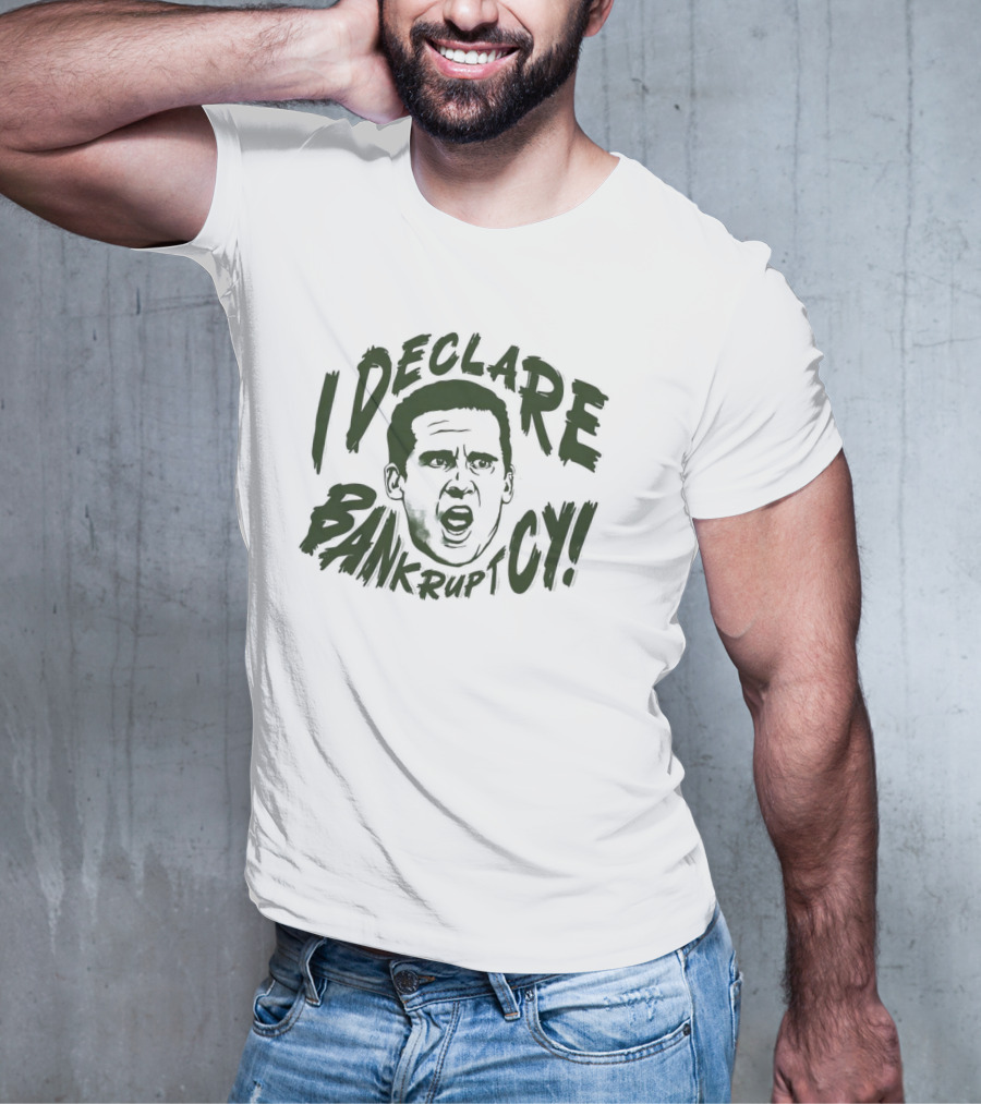 Michael Scott The Office I Declare Bankruptcy Face T-Shirt