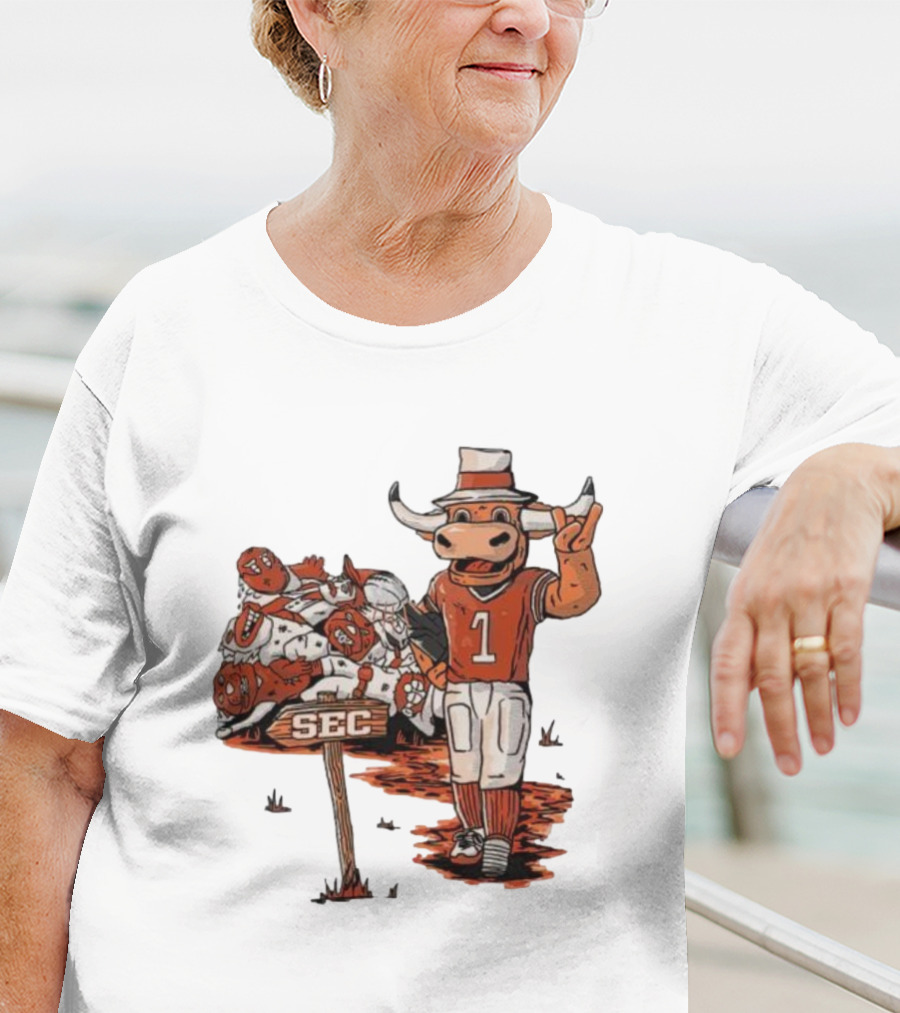 Texas Longhorns Mascot Celebrating SEC Victory T-Shirt