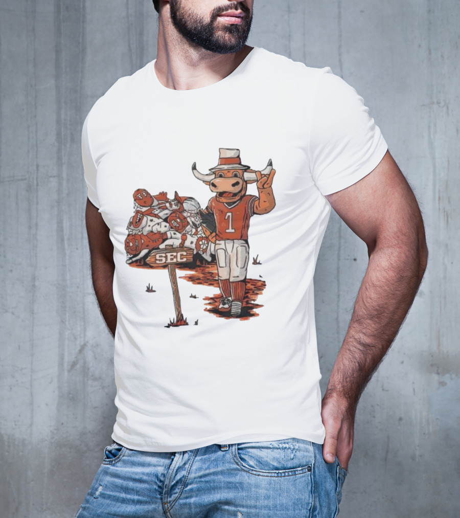 Texas Longhorns Mascot Celebrating SEC Victory T-Shirt