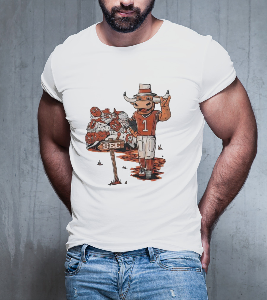 Texas Longhorns Mascot Celebrating SEC Victory T-Shirt