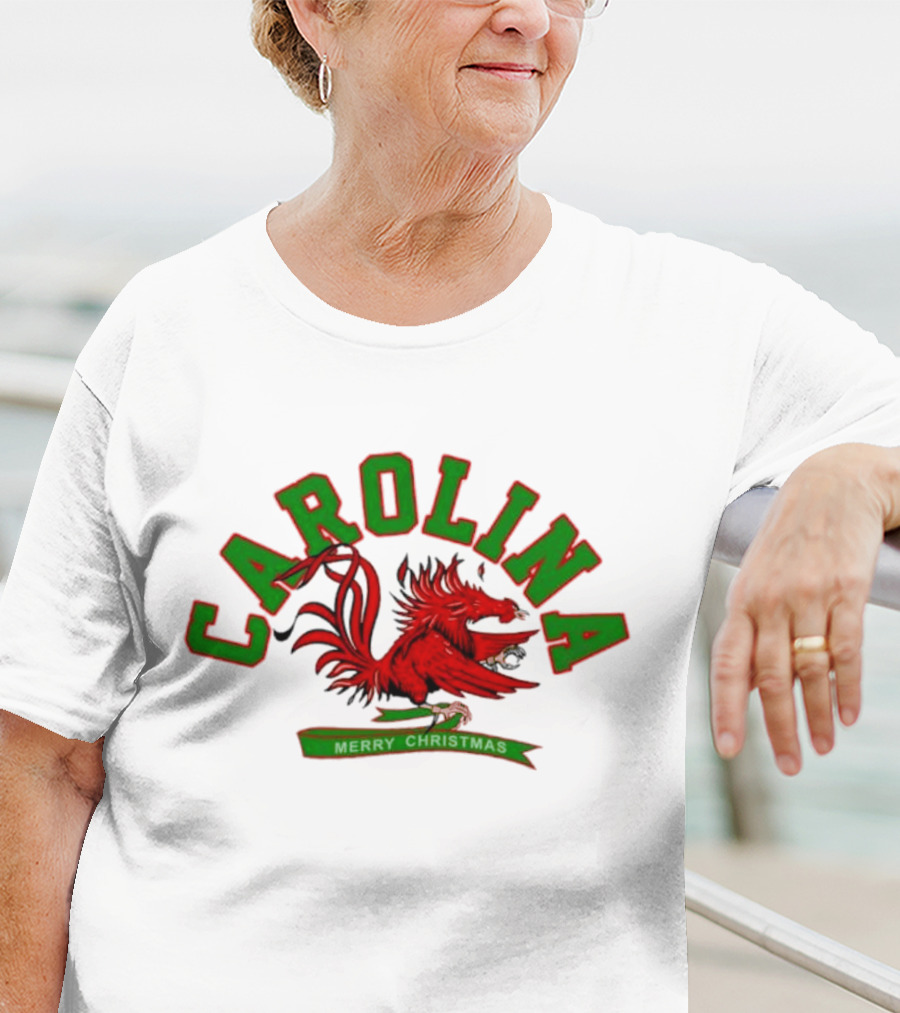 Carolina Gamecock Merry Christmas Rooster T-Shirt