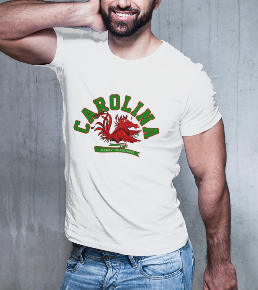 Carolina Gamecock Merry Christmas Rooster T-Shirt