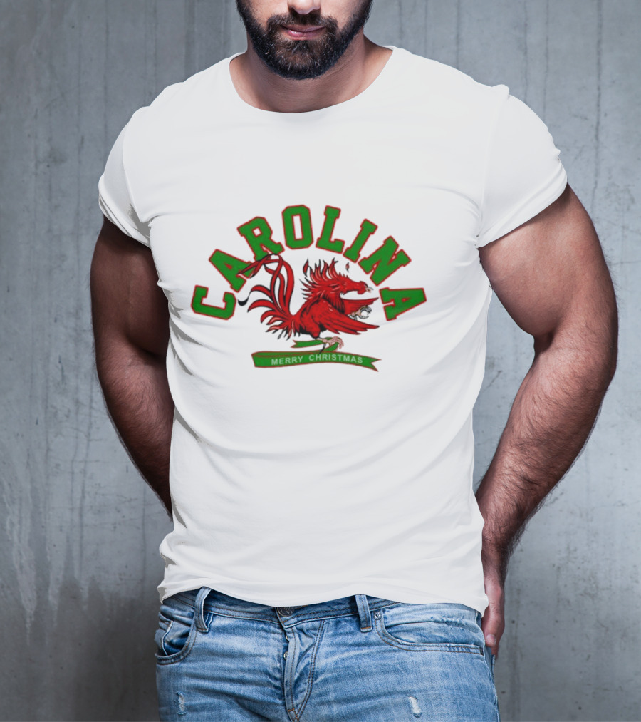 Carolina Gamecock Merry Christmas Rooster T-Shirt