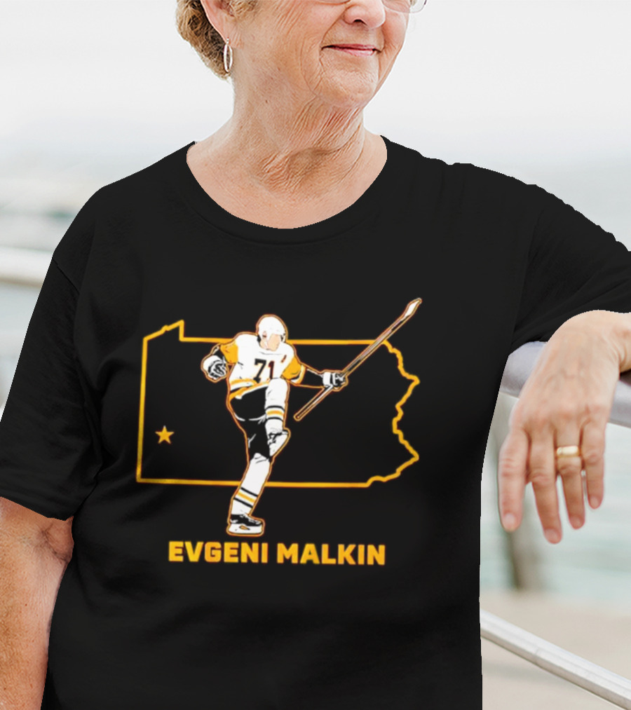 Evgeni Malkin 71 Pennsylvania State Hockey Star T-Shirt