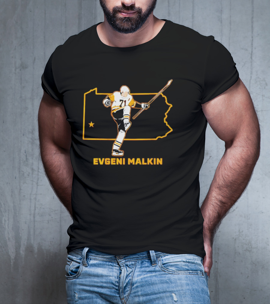 Evgeni Malkin 71 Pennsylvania State Hockey Star T-Shirt