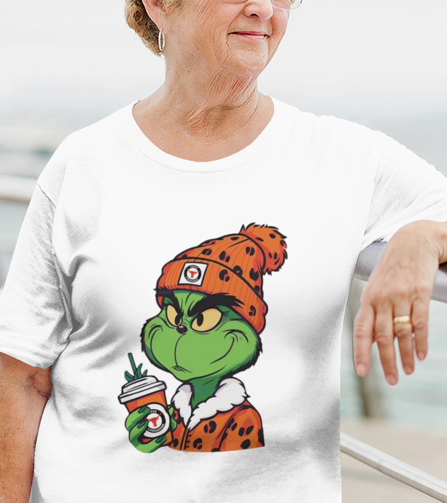 Grinch Boujee Texas Longhorns Cozy Coffee Lover T-Shirt