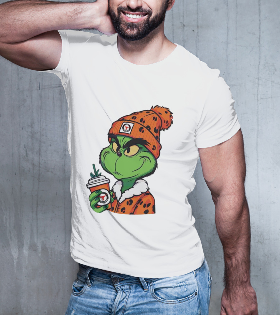 Grinch Boujee Texas Longhorns Cozy Coffee Lover T-Shirt