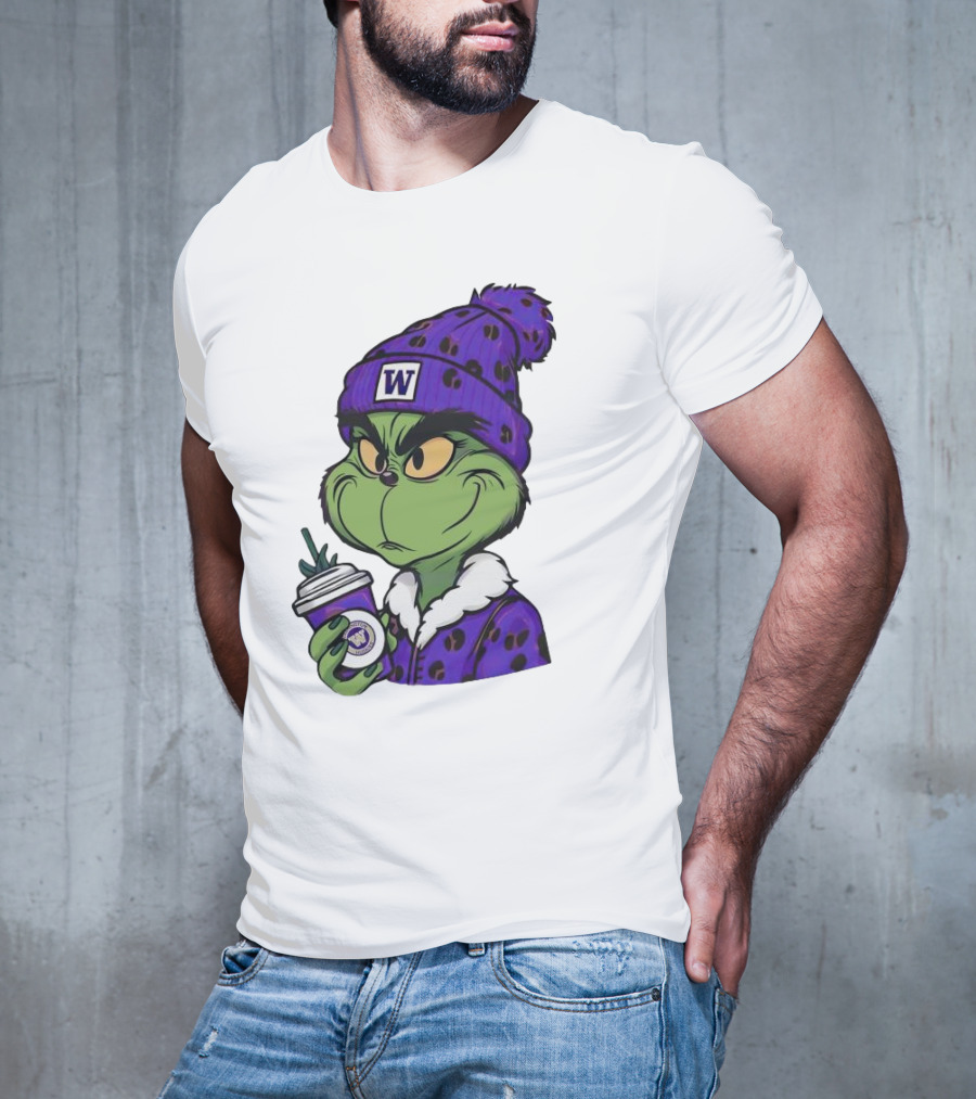 Grinch Boujee W Washington Huskies Coffee T-Shirt