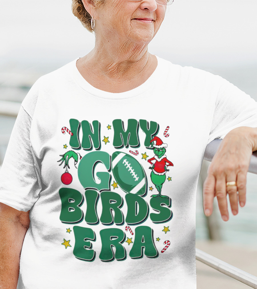 Grinch Go Birds Era Philadelphia Eagles Christmas T-Shirt