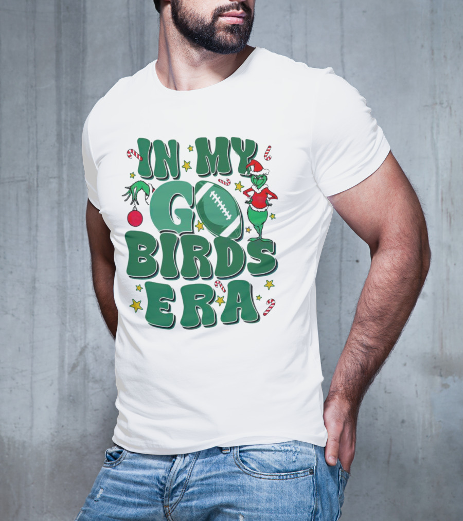 Grinch Go Birds Era Philadelphia Eagles Christmas T-Shirt
