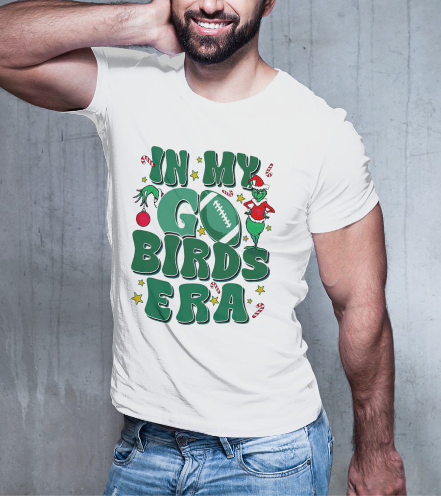 Grinch Go Birds Era Philadelphia Eagles Christmas T-Shirt