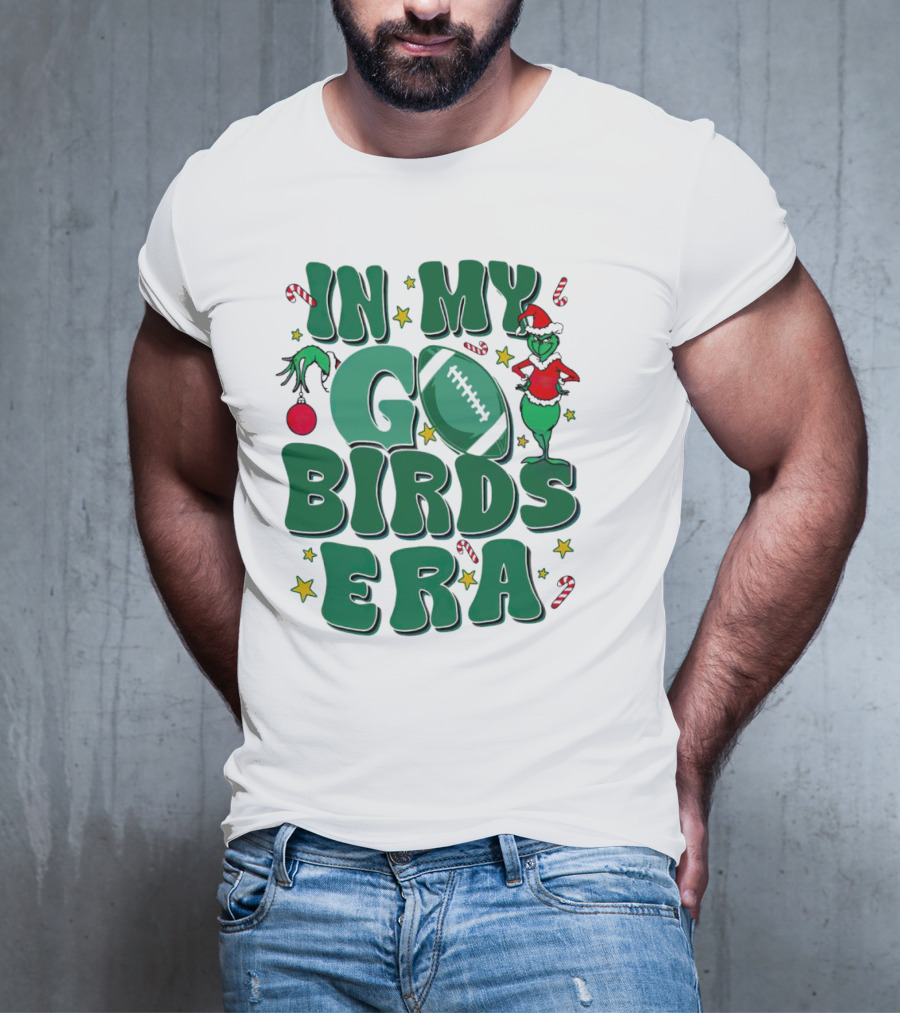 Grinch Go Birds Era Philadelphia Eagles Christmas T-Shirt