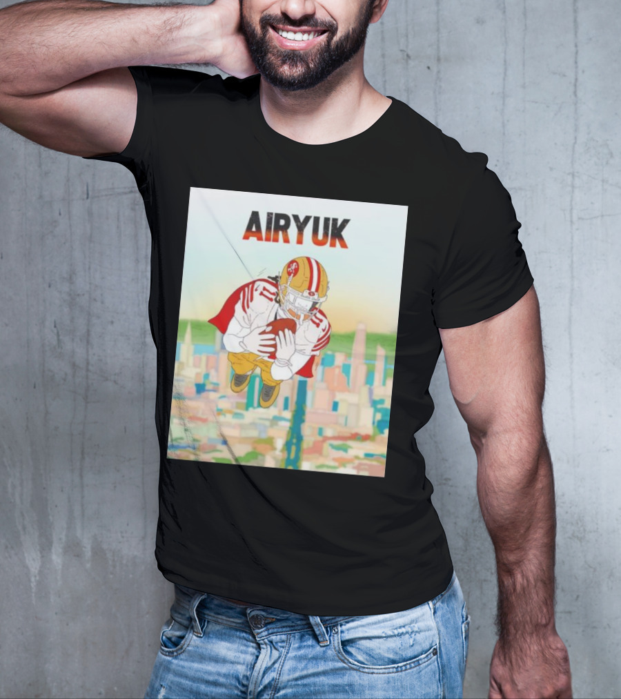 Rita Oak Airyuk San Francisco Football Player Skyline Catching Ball T-Shirt