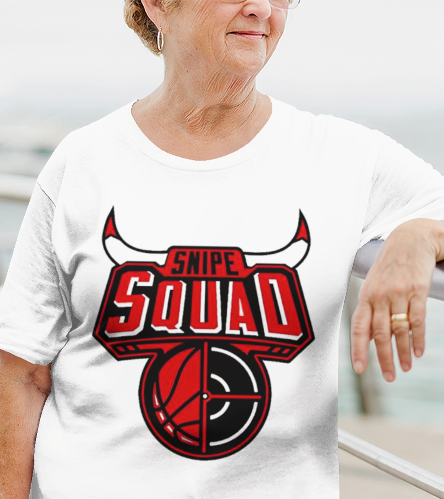 Snipe Squad Bulls Inspired Basketball Target T-Shirt
