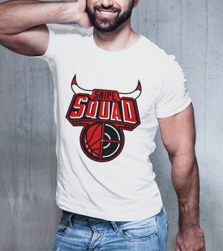 Snipe Squad Bulls Inspired Basketball Target T-Shirt