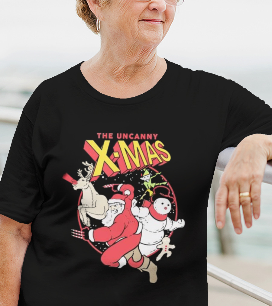 The Uncanny X-Mas Santa Snowman Reindeer Comic T-Shirt