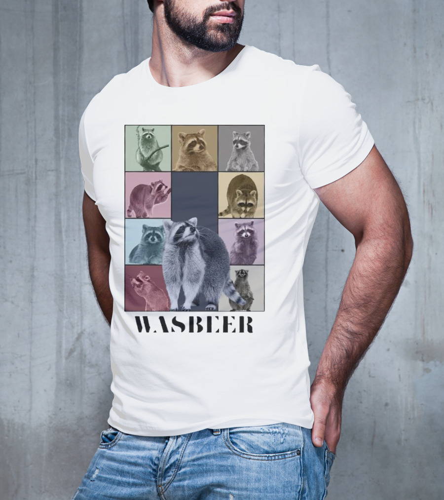 Wasbeer Raccoon Collage The Eras Tour T-Shirt