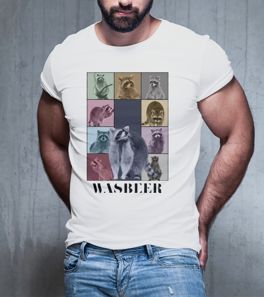 Wasbeer Raccoon Collage The Eras Tour T-Shirt