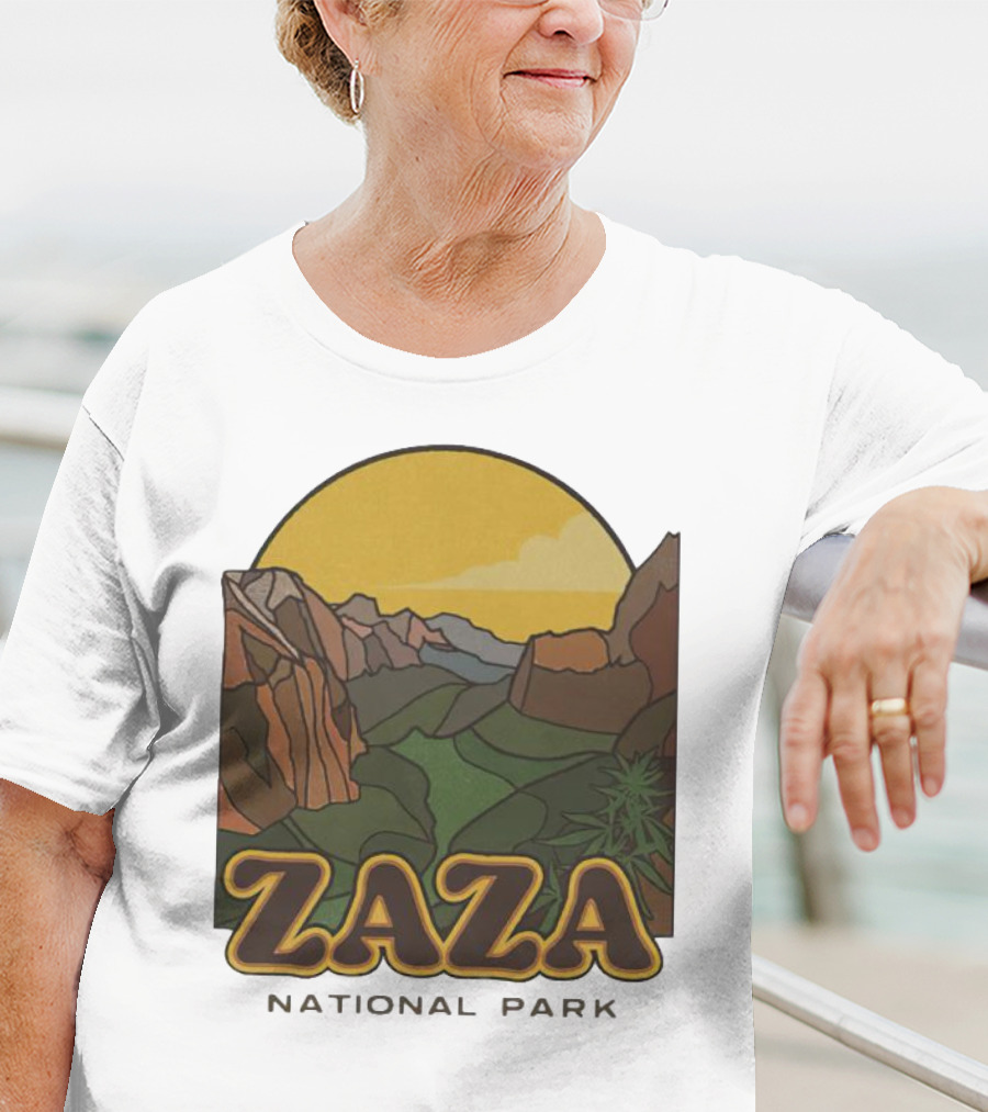 Zaza National Park Retro Landscape Scene T-Shirt