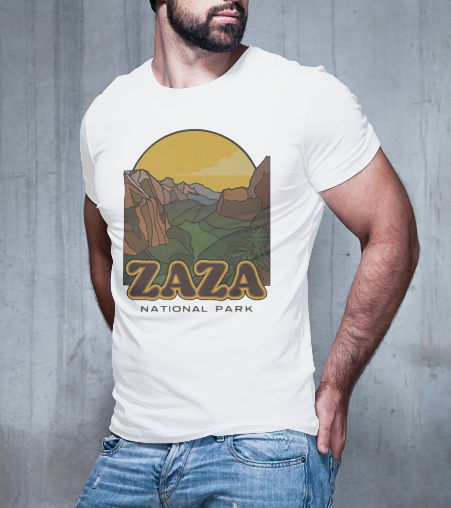 Zaza National Park Retro Landscape Scene T-Shirt