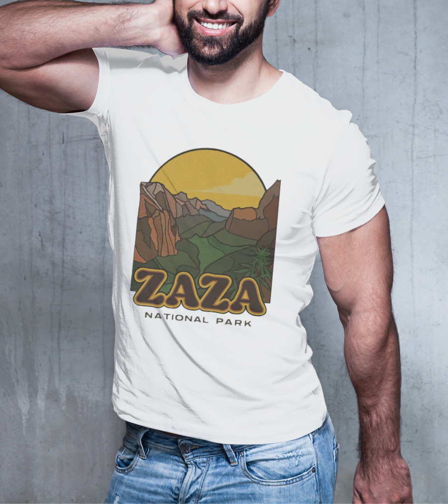 Zaza National Park Retro Landscape Scene T-Shirt
