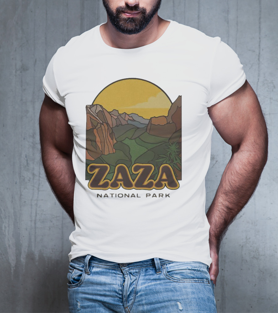 Zaza National Park Retro Landscape Scene T-Shirt