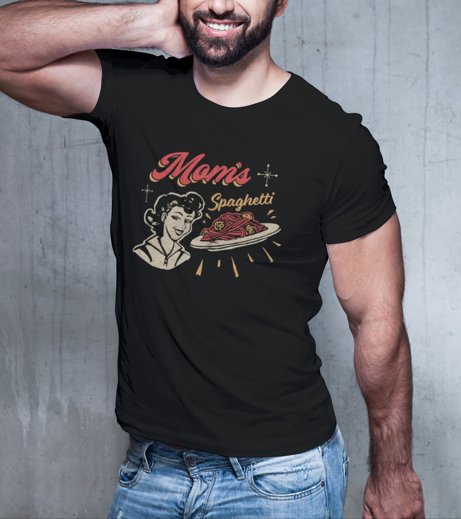 Mom’s Spaghetti Retro Diner Style Vintage T-Shirt