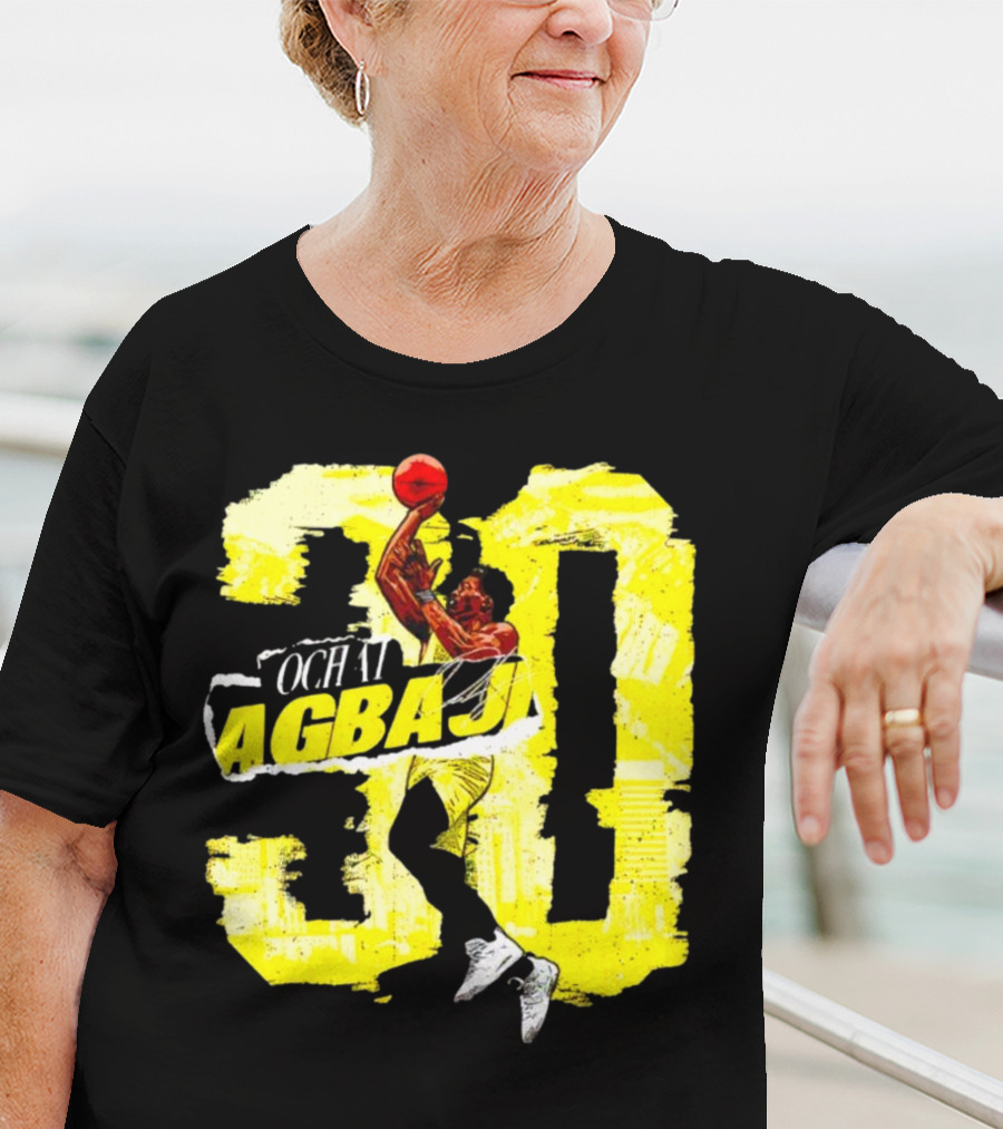 Ochai Agbaji 30 Utah Rough Basketball Dunk WHT Football T-Shirt