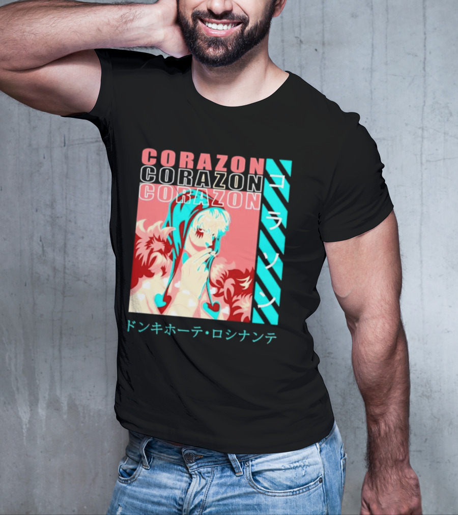 Corazon Donquixote Rosinante One Piece Manga Character T-Shirt