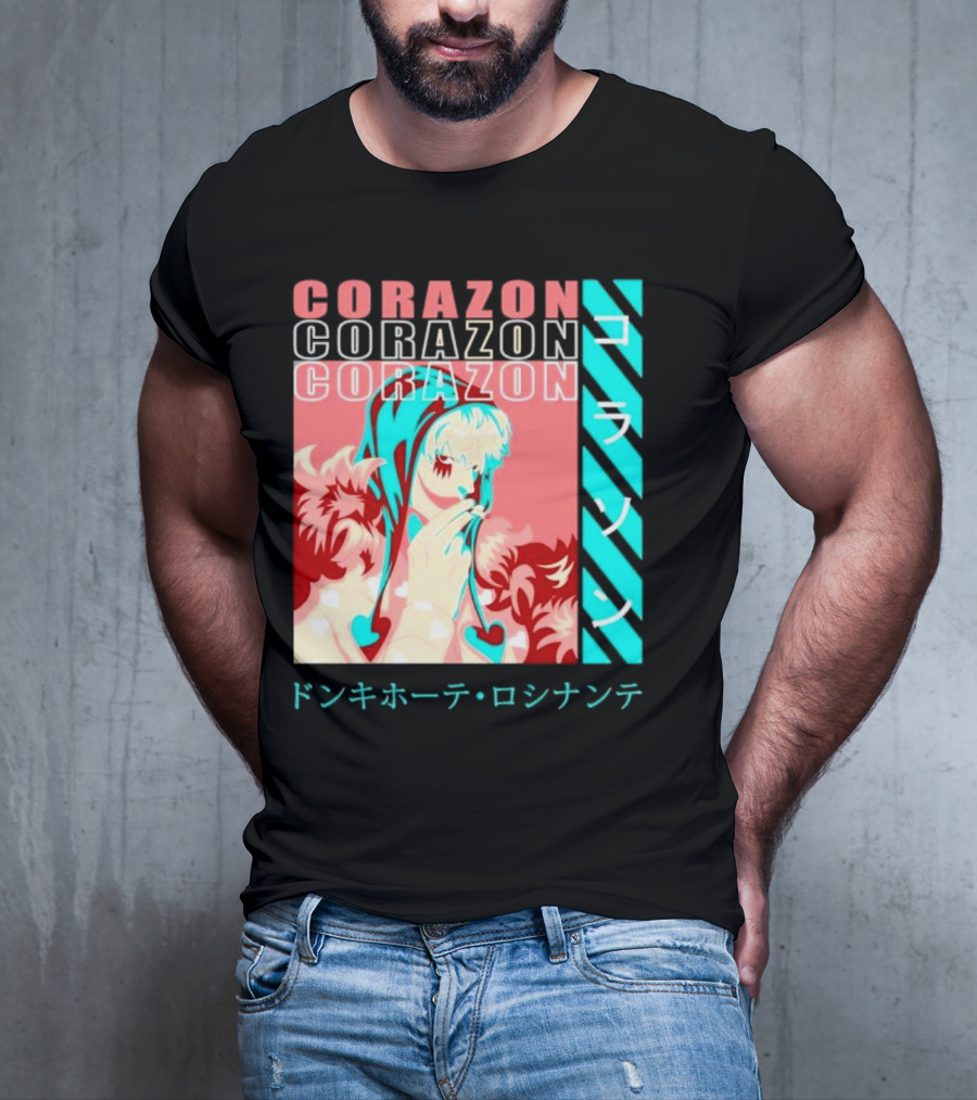 Corazon Donquixote Rosinante One Piece Manga Character T-Shirt