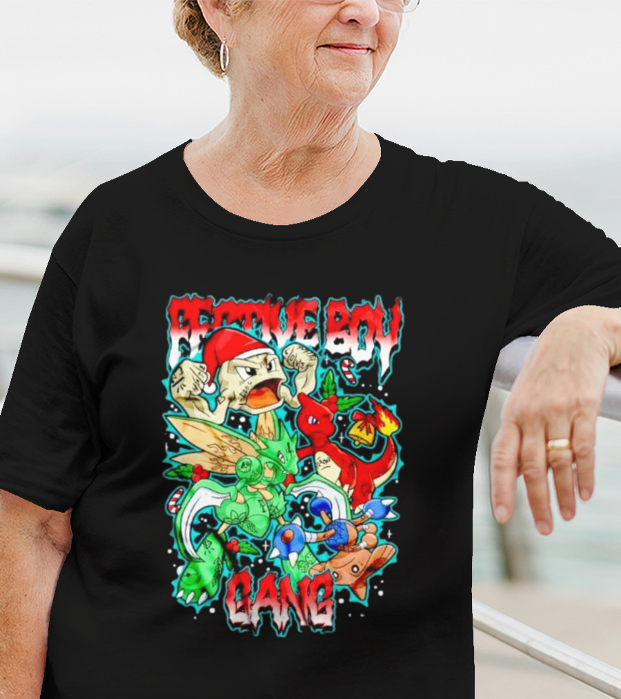 Festive Boy Gang Pokemon Holiday Mashup T-Shirt