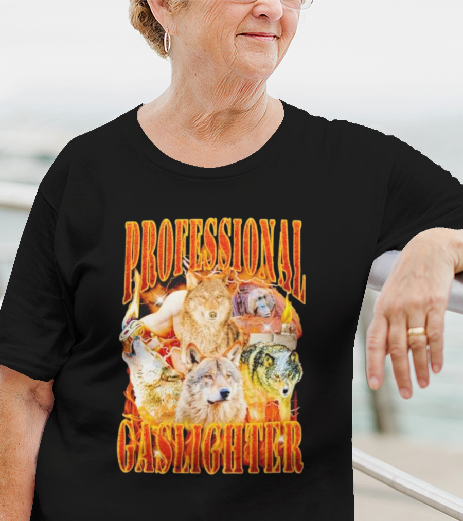 Professional Gaslighter Wolves Vintage T-Shirt