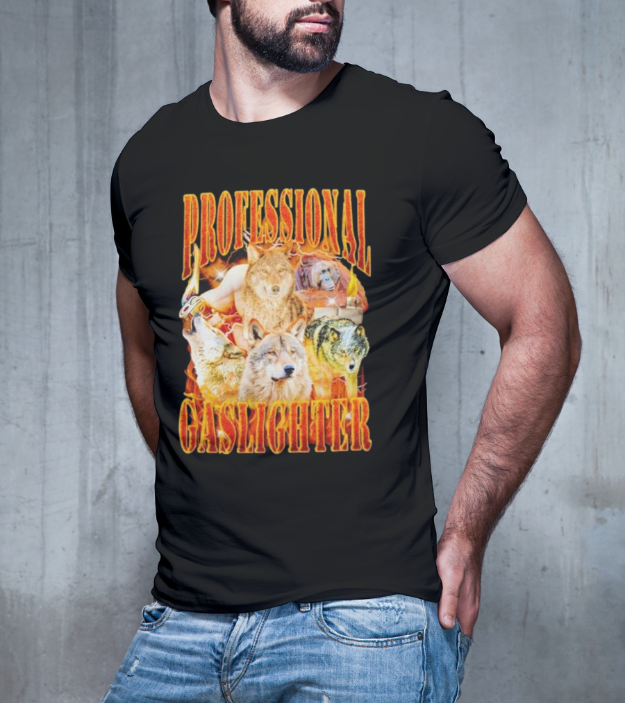 Professional Gaslighter Wolves Vintage T-Shirt