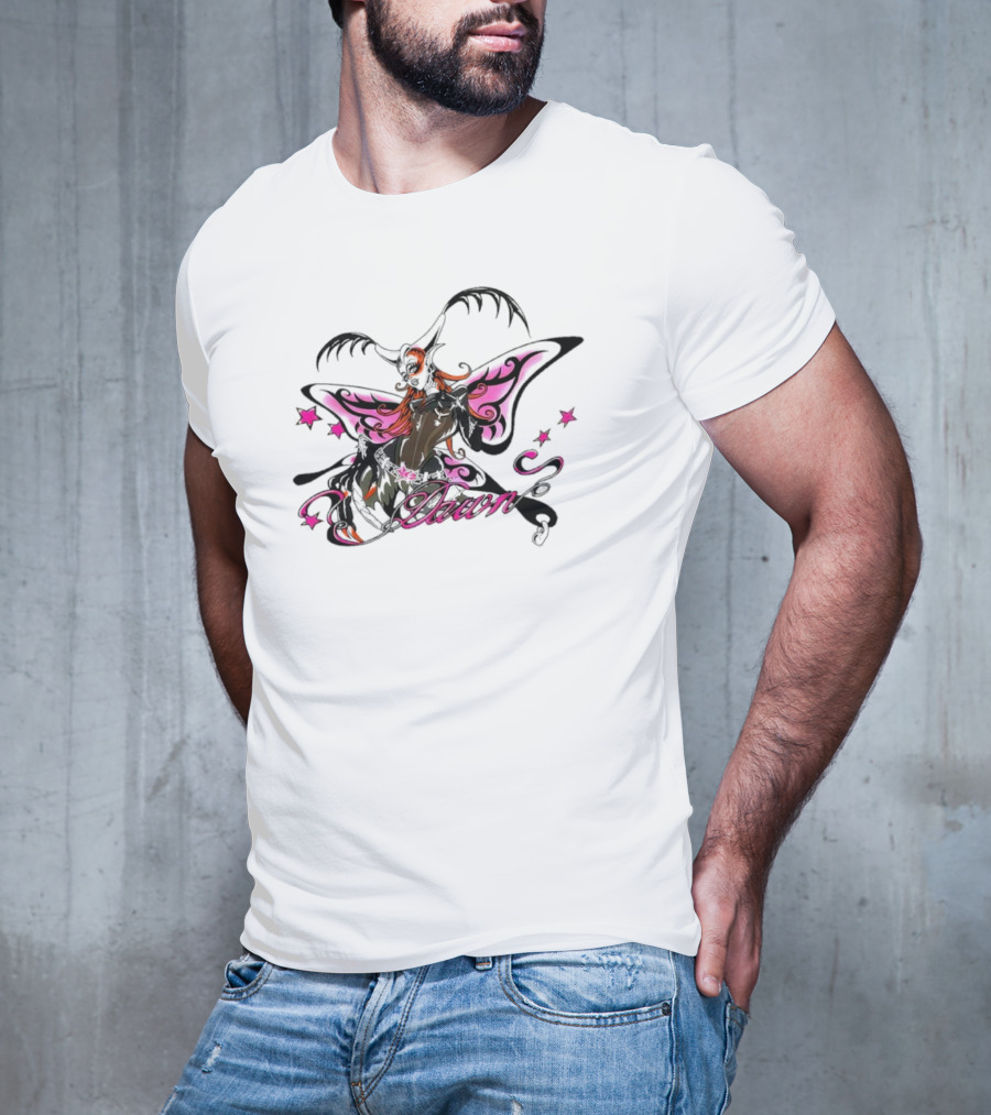 Dawn Butterfly Pink Star Accents T-Shirt
