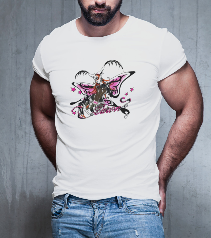 Dawn Butterfly Pink Star Accents T-Shirt