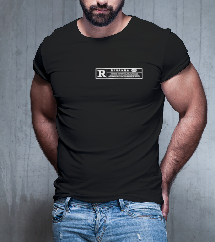 Rihanna Rated R Parental Advisory Label T-Shirt