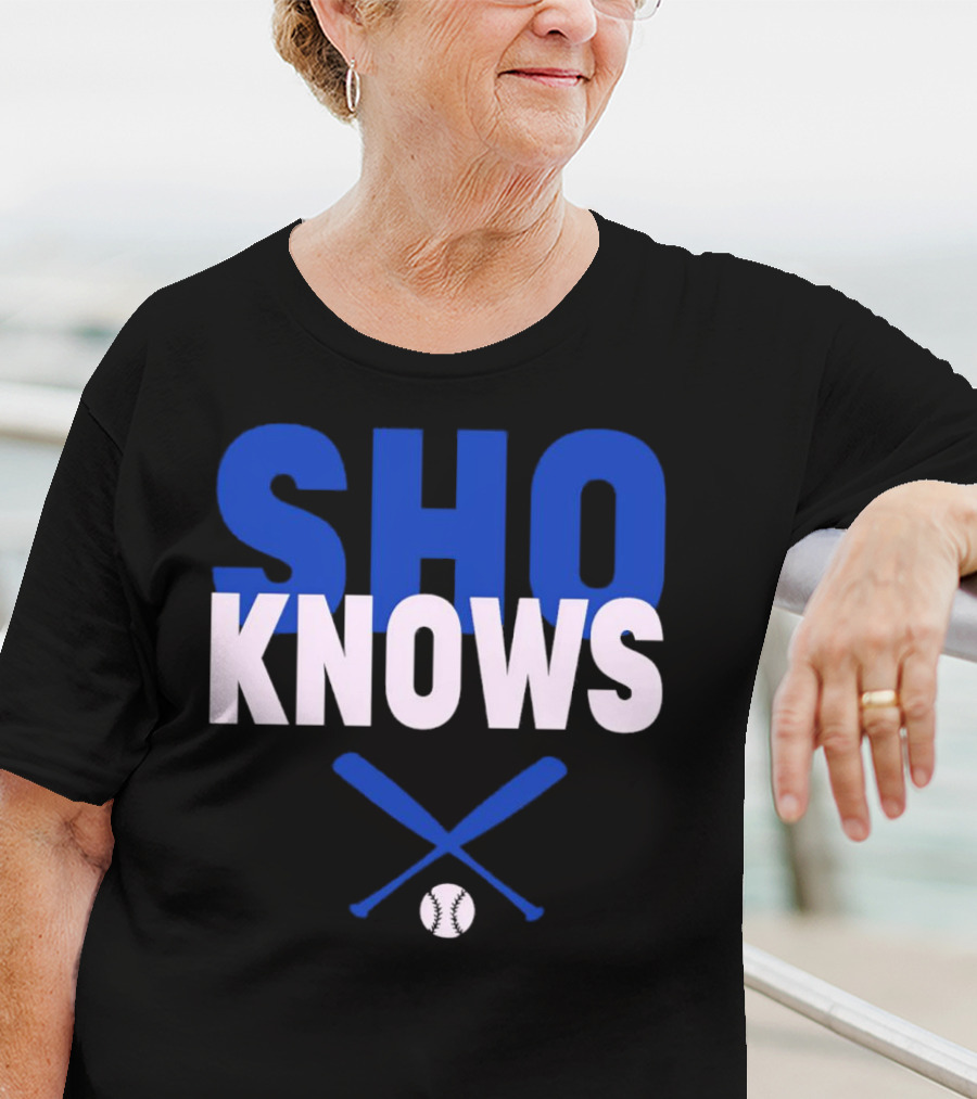 SHO KNOWS Shohei Ohtani Baseball Bat And Ball T-Shirt