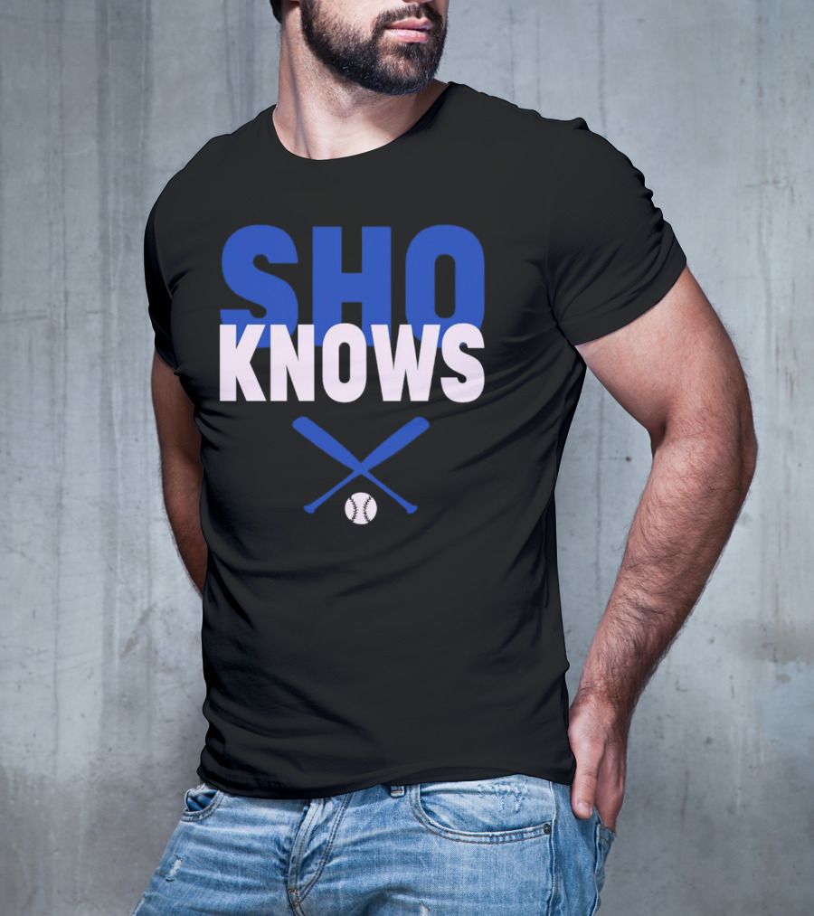 SHO KNOWS Shohei Ohtani Baseball Bat And Ball T-Shirt