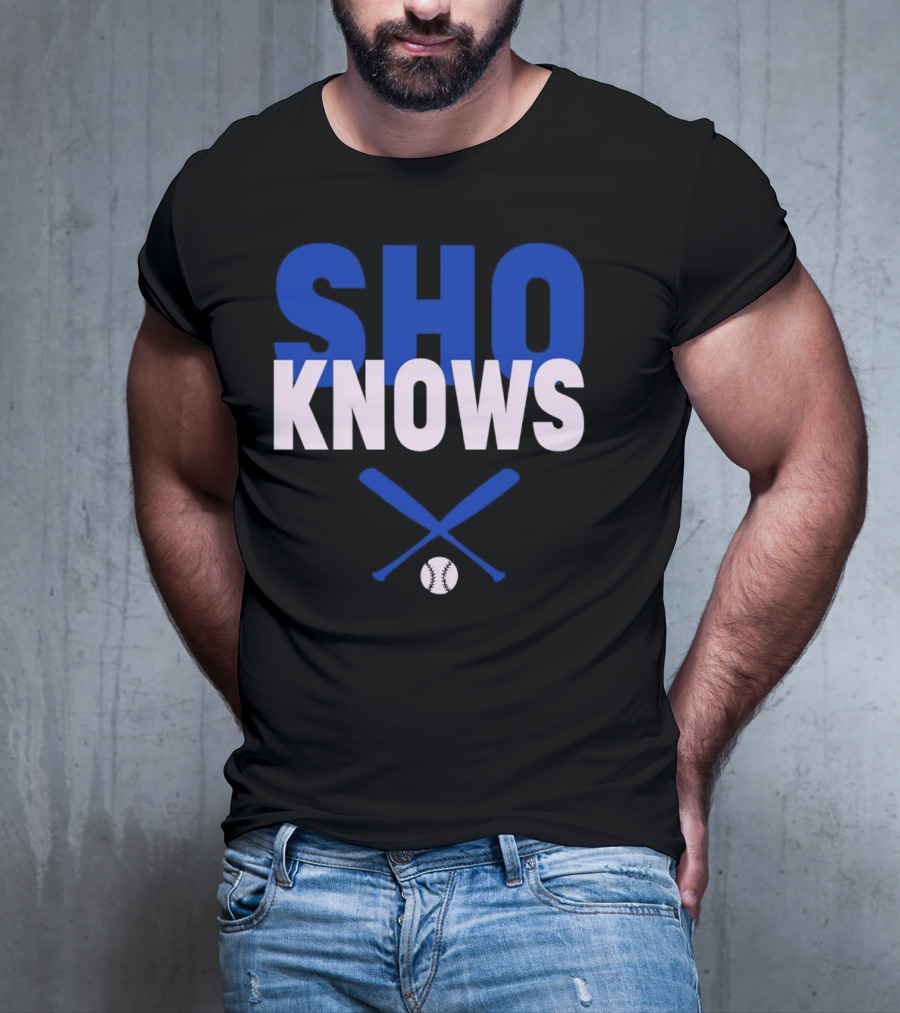 SHO KNOWS Shohei Ohtani Baseball Bat And Ball T-Shirt